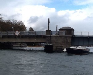 Bridge - see mast attached by sign